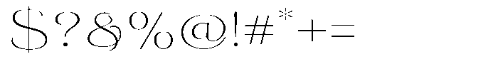 Eritza Extra Light Expanded Font OTHER CHARS