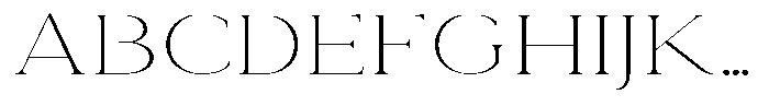 Eritza Extra Light Expanded Font UPPERCASE