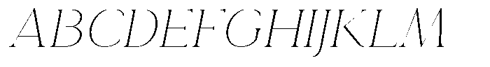 Eritza Extra Light Italic Font UPPERCASE