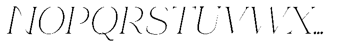Eritza Extra Light Italic Font UPPERCASE