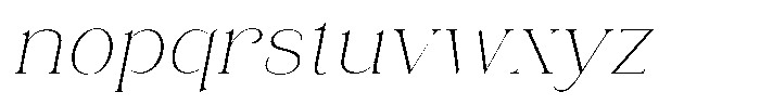 Eritza Extra Light Italic Font LOWERCASE