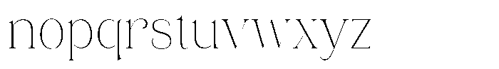 Eritza Extra Light Semi Condensed Font LOWERCASE