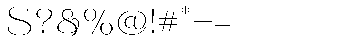 Eritza Extra Light Semi Expanded Font OTHER CHARS