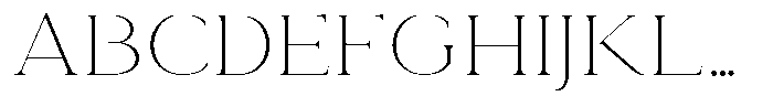 Eritza Extra Light Semi Expanded Font UPPERCASE
