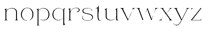 Eritza Extra Light Semi Expanded Font LOWERCASE