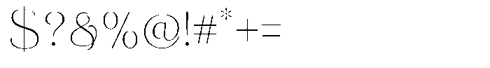 Eritza Extra Light Font OTHER CHARS