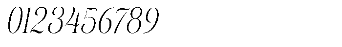 Eritza Light Condensed Italic Font OTHER CHARS