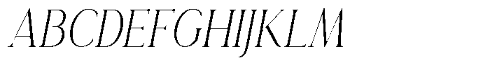 Eritza Light Condensed Italic Font UPPERCASE