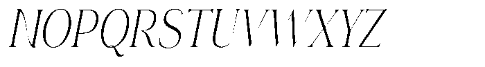 Eritza Light Condensed Italic Font UPPERCASE
