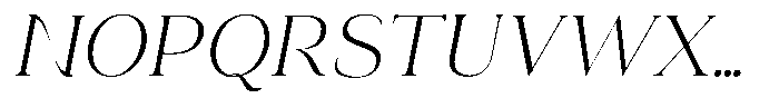 Eritza Light Italic Font UPPERCASE