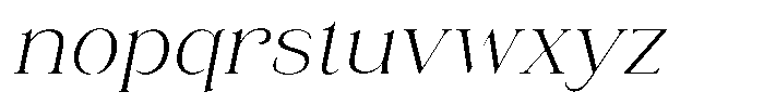 Eritza Light Italic Font LOWERCASE