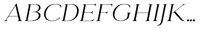 Eritza Light Semi Expanded Italic Font UPPERCASE