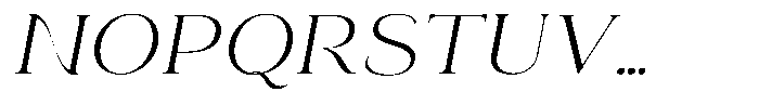 Eritza Light Semi Expanded Italic Font UPPERCASE