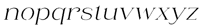 Eritza Light Semi Expanded Italic Font LOWERCASE
