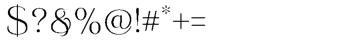 Eritza Light Font OTHER CHARS