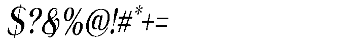 Eritza Medium Condensed Italic Font OTHER CHARS