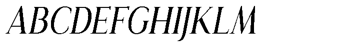 Eritza Medium Condensed Italic Font UPPERCASE
