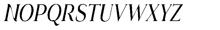 Eritza Medium Condensed Italic Font UPPERCASE