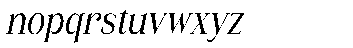 Eritza Medium Condensed Italic Font LOWERCASE