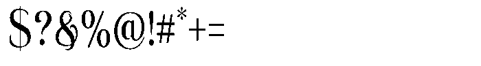 Eritza Medium Condensed Font OTHER CHARS