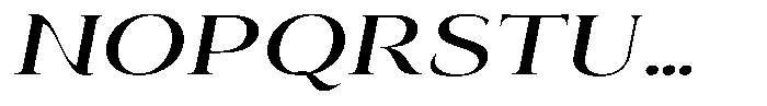 Eritza Medium Expanded Italic Font UPPERCASE