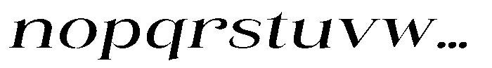 Eritza Medium Expanded Italic Font LOWERCASE