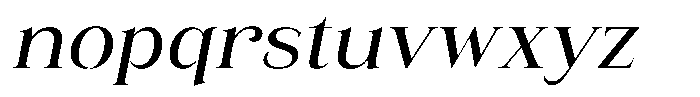 Eritza Medium Italic Font LOWERCASE