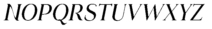 Eritza Medium Semi Condensed Italic Font UPPERCASE