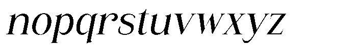 Eritza Medium Semi Condensed Italic Font LOWERCASE