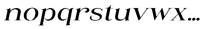 Eritza Medium Semi Expanded Italic Font LOWERCASE