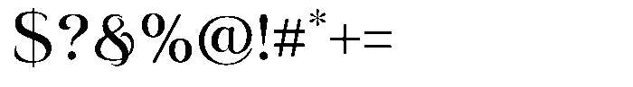 Eritza Medium Font OTHER CHARS
