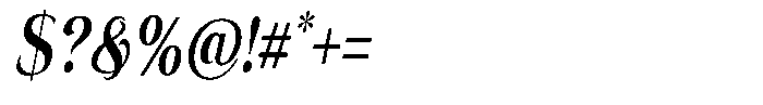 Eritza Semi Bold Condensed Italic Font OTHER CHARS