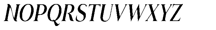 Eritza Semi Bold Condensed Italic Font UPPERCASE