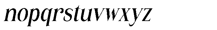 Eritza Semi Bold Condensed Italic Font LOWERCASE