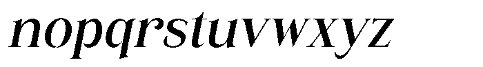 Eritza Semi Bold Semi Condensed Italic Font LOWERCASE