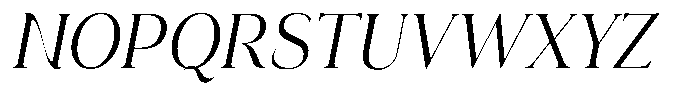 Eritza Semi Condensed Italic Font UPPERCASE