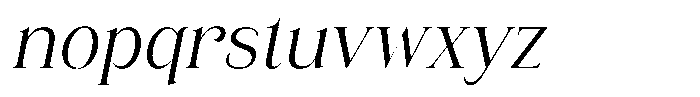 Eritza Semi Condensed Italic Font LOWERCASE