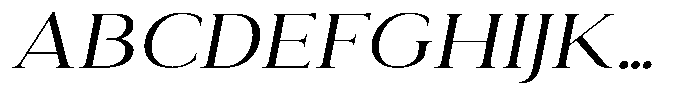 Eritza Semi Expanded Italic Font UPPERCASE