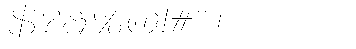 Eritza Thin Expanded Italic Font OTHER CHARS