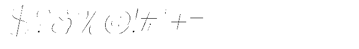 Eritza Thin Italic Font OTHER CHARS