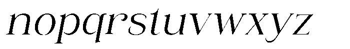Eritza Var Black Italic Font LOWERCASE
