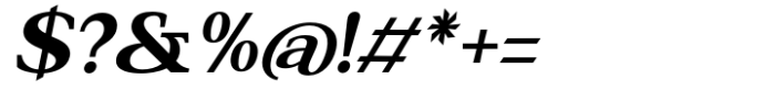 Eronita  Bold Contrast Slant Font OTHER CHARS