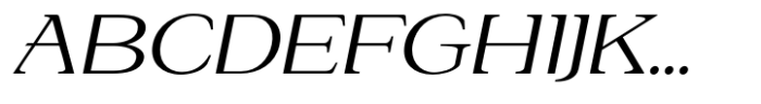 Eronita  Light Alt Wide Slant Font UPPERCASE
