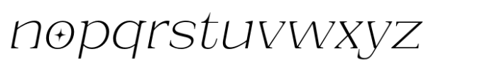 Eronita  Thin Alt Slant Font LOWERCASE