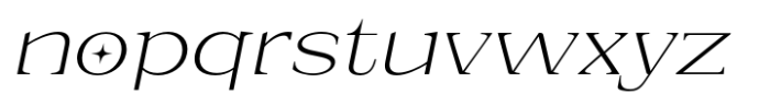 Eronita  Thin Alt Wide Slant Font LOWERCASE