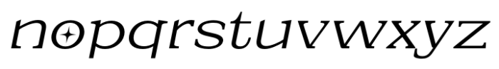 Eronita  Thin Contrast Alt Wide Slant Font LOWERCASE