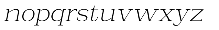 Eronita  Thin Slant Font LOWERCASE