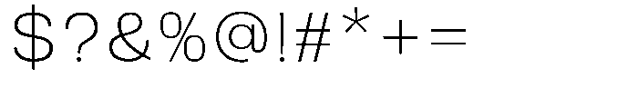 Ertinas Extra Light Font OTHER CHARS
