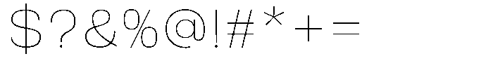 Ertinas Thin Font OTHER CHARS