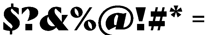 Ergon Black Font OTHER CHARS